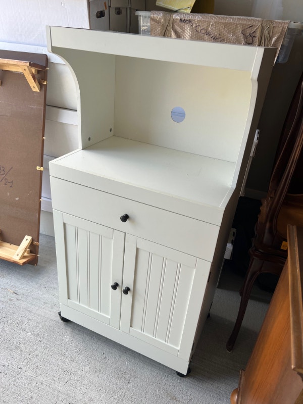 Rolling island microwave kitchen Hutches & Display