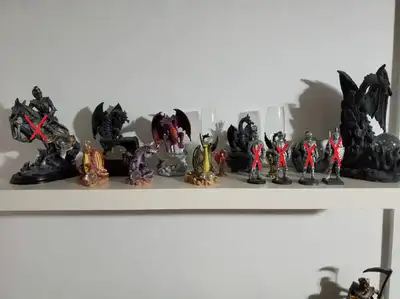 Let me know what items you are looking at and an offer. Dragon, animal, skeleton, & knight figurines...