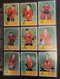 TOPPS 1967-68 printed in Canada lot of 10 hockey cards