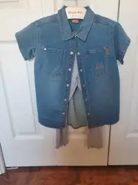 Kit Souris mini 4y chemise en jeans & leggings fille