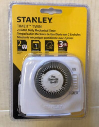 Stanley Timeit Twin Minuterie mécanique à 2 prises