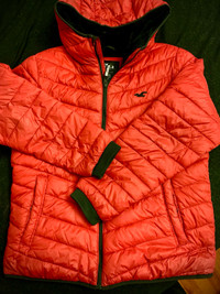 HOLLISTER Cozy Lined Hooded Puffer Jacket sz L