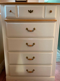 Chest of drawers and night table.