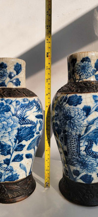 Ancient bleu et blanc de dynastie Qing Chinoise Chinese porcelai