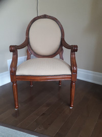 Set of two King Louis style Arm chairs. Solid Wood,