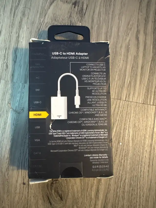 NXT HDMI to USB C adapter adaptateur 63735877718403121