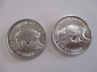 2 X Canada's Northen Wildlife Token Porcupine (coin)