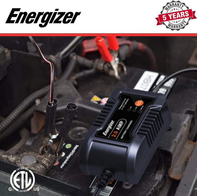 New Chargeur de Batterie Energizer 2 A Battery Charger 6V/12V dans Autres pièces et accessoires  à Ville de Montréal - Image 3