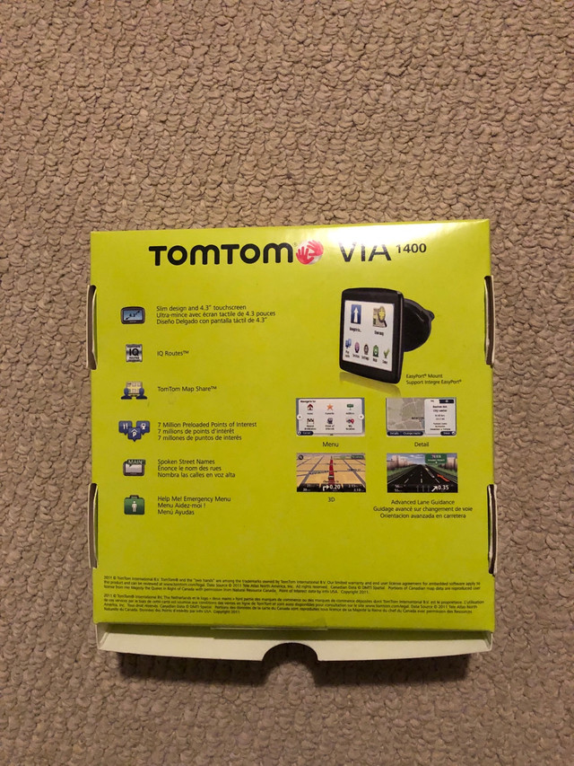 TOMTOM VIA 1400 GPS (Travel case included) in General Electronics in City of Toronto - Image 4
