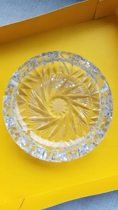 Vintage Large Crystal Ashtray, View more