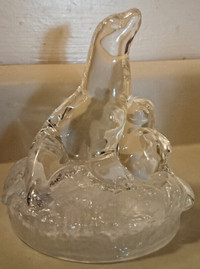 Vintage Oneida Capri Collection Mother & Baby Seal Crystal