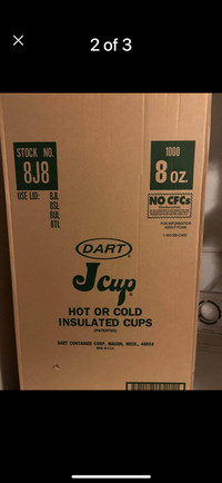 J cups 8oz styrofoam hot/ cold cups