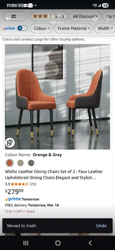 two dinning chairs, View more