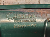 Vintage 1950s Coleman Camp Stove model 4K