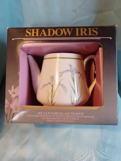 NIB Corelle Shadow Iris 6 cup teapot, View more