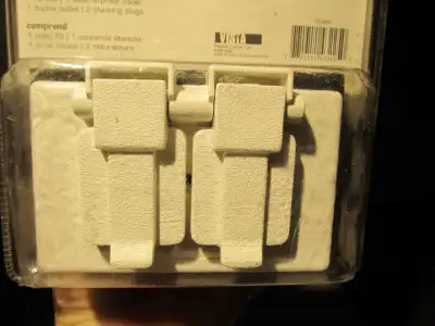Weatherproof duplex outlet kit- brand new., View more