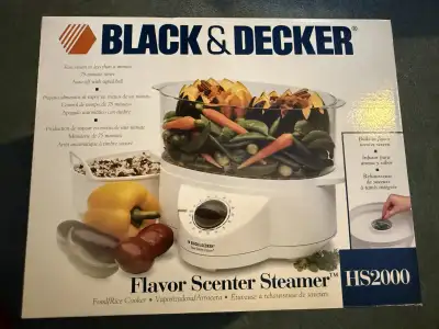 Black & Decker HS2000 Flavour Scenter Steamer and Rice Cooker. It features a built-in Flavour Scente...