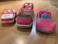 Barbie cars and van