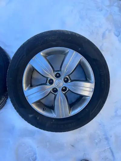 Used for 2 months. Rims are a 5x114.3 bolt pattern (used to be on a Kia Sorento). Selling because I...