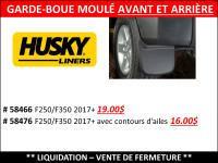 Liquidation Garde-boue Husky Liners camion, VENTE DE FERMETURE