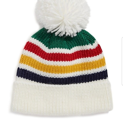 NEW - Child's HBC Multi-stripe Pom Pom Toque, Size 2-3X, View more