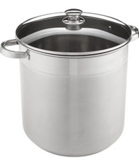 Stockpot with Encapsulated Bottom Base, 16 Qt, Stainless Steel