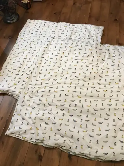 IKEA LENAST duvets plus duvet covers - used with IKEA SNIGLAR cribs once kids were old enough for bl...