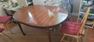 Extendable Dinning Table with six Chairs, View more