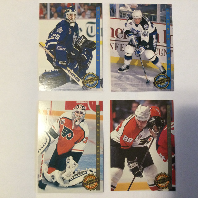 1993 NHL Hockey O-Pee-Chee Premier Rookie Insert 4 Card Set in Arts & Collectibles in Oshawa / Durham Region