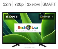 Télévision LED 32'' POUCE KD32W830K 720p HDR Smart TV WI-FI Sony