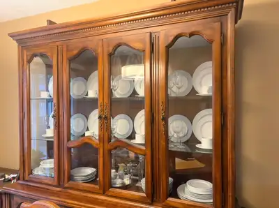 Vintage 2-Piece Dining Hutch & Buffet – Great Upcycle Project!, View more