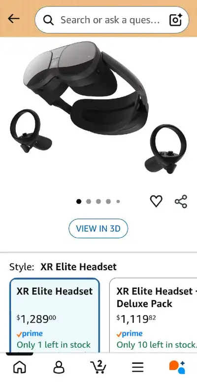 HTC Vive XR Mixed reality headset and controllers, View more