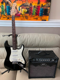 Fender Squire Strat with Peavey VYPER 15 Amp