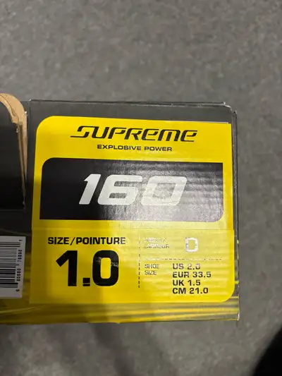 Bauer Supreme 160 skates. Size 1.0, View more
