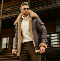 Brand New, Unworn, Men's Shearling Winter Jacket