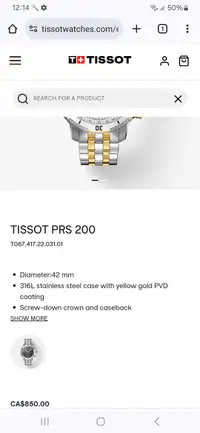 Mens Tussot watch