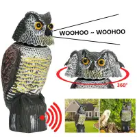 Scare Birds!!! Fake Owl with Sound (NEW)