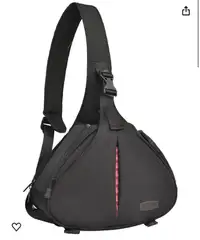 CADEN Camera Bag Sling Backpack Camera Case Waterproof BLACK