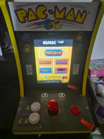 **STILL HAS ORIGINAL PLASTIC COVERING AND ORIGINAL CORDS AND MANUAL*** The Arcade1Up Pac-Man 8" Scre...