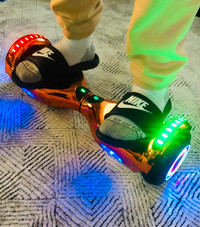 Rose gold hover board with Bluetooth and LED lights