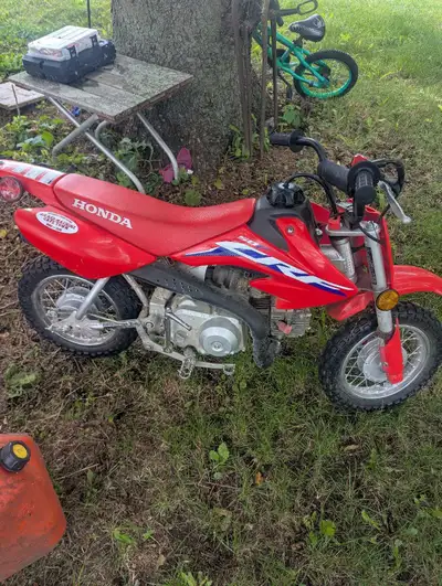 2022 Honda CRF50, like new condition. Riden a handful of times around property. Purchased from Honda...