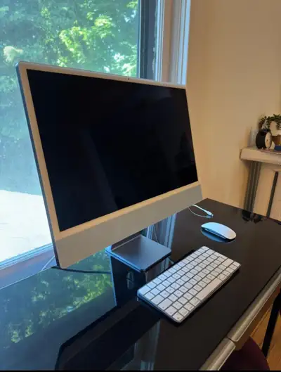 Apple Blue iMAC 24 inch M1 chip 8GB , 500GB Keyboard Mouse 850$, View more