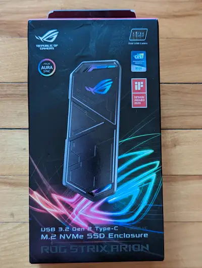 ROG Strix Arion USB 3.2 Gen 2 Type-c NVMe enclosure, View more