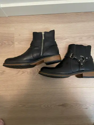Harley Davidson Black Leather Men's Size 9.5 Motorcycle Boots, View more