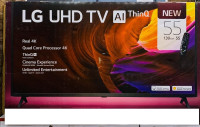 LG-LED TV 55"-smart-4k-ultra hd-in box-warranty--$529..no tax -