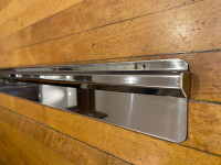 48” stainless steel rail display ticket rack.