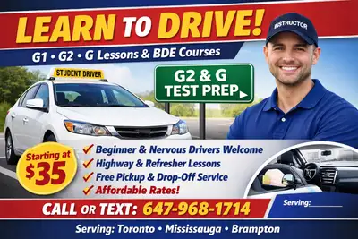 G2 & G Driving Lessons –Affordable Rate, View more