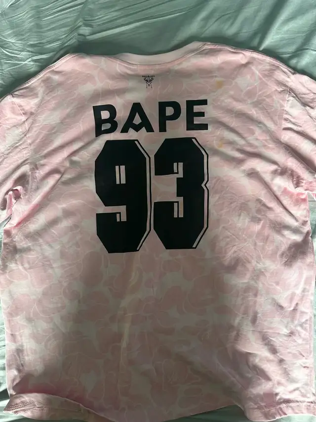 BAPE x Inter Miami Pink Jersey – Size  XXL  – Worn Once62863267686401121
