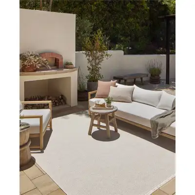3'9" x 5'9" Amber Lewis x Loloi Malibu Ivory / Dove Indoor / Out, View more