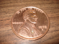 oversize Lincoln copper cent USA
